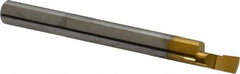 Accupro - 0.18" Min Bore Diam, 0.35" Max Bore Depth, 1/4 Shank Diam, Boring Bar - Right Hand Cut, Solid Carbide, TiN Finish - Exact Industrial Supply