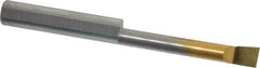 Accupro - 0.2" Min Bore Diam, 1.3" Max Bore Depth, 1/4 Shank Diam, Boring Bar - Right Hand Cut, Solid Carbide, TiN Finish - Exact Industrial Supply