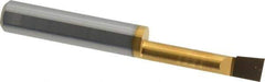 Accupro - 0.23" Min Bore Diam, 1.1" Max Bore Depth, 5/16 Shank Diam, Boring Bar - Right Hand Cut, Solid Carbide, TiN Finish - Exact Industrial Supply