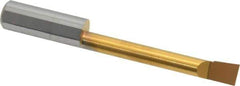 Accupro - 0.23" Min Bore Diam, 1.6" Max Bore Depth, 5/16 Shank Diam, Boring Bar - Right Hand Cut, Solid Carbide, TiN Finish - Exact Industrial Supply