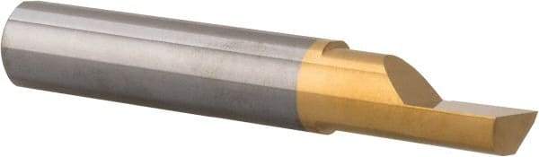 Accupro - 0.49" Min Bore Diam, 1" Max Bore Depth, 1/2 Shank Diam, Boring Bar - Right Hand Cut, Solid Carbide, TiN Finish - Exact Industrial Supply