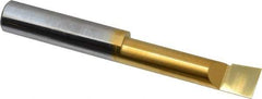 Accupro - 0.49" Min Bore Diam, 2" Max Bore Depth, 1/2 Shank Diam, Boring Bar - Right Hand Cut, Solid Carbide, TiN Finish - Exact Industrial Supply