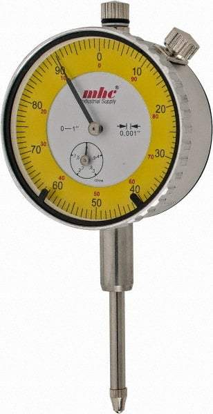 Value Collection - 1" Range, 0-100 Dial Reading, 0.001" Graduation Dial Drop Indicator - 2-9/32" Dial, Revolution Counter - Top Tool & Supply