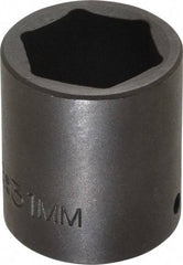 Proto - 1/2" Drive 31mm Standard Impact Socket - 6 Points, 2" OAL - Top Tool & Supply