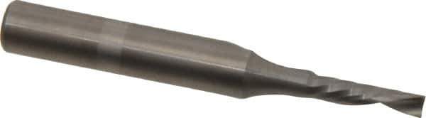 Onsrud - 1/8" Cutting Diam x 1/2" Length of Cut, 1 Flute, Downcut Spiral Router Bit - Uncoated, Right Hand Cut, Solid Carbide, 2" OAL x 1/4" Shank Diam, Single Edge, 21° Helix Angle - Top Tool & Supply