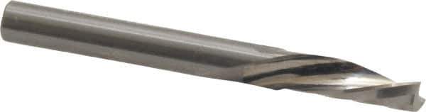 Onsrud - 1/4" Cutting Diam x 3/4" Length of Cut, 1 Flute, Downcut Spiral Router Bit - Uncoated, Right Hand Cut, Solid Carbide, 2-1/2" OAL x 1/4" Shank Diam, Single Edge, 21° Helix Angle - Top Tool & Supply