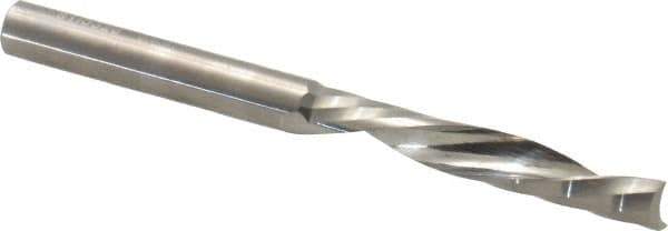 Onsrud - 1/4" Cutting Diam x 1-1/2" Length of Cut, 1 Flute, Downcut Spiral Router Bit - Uncoated, Right Hand Cut, Solid Carbide, 3" OAL x 1/4" Shank Diam, Single Edge - Top Tool & Supply