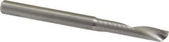 Onsrud - 1/4" Cutting Diam x 1-1/4" Length of Cut, 1 Flute, Upcut Spiral Router Bit - Uncoated, Right Hand Cut, Solid Carbide, 3" OAL x 1/4" Shank Diam, Single Edge, 22° Helix Angle - Top Tool & Supply