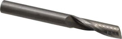 Onsrud - 3/8" Cutting Diam x 1-3/8" Length of Cut, 1 Flute, Upcut Spiral Router Bit - Uncoated, Right Hand Cut, Solid Carbide, 3-1/2" OAL x 3/8" Shank Diam, Single Edge, 22° Helix Angle - Top Tool & Supply