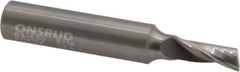 Onsrud - 5/16" Cutting Diam x 3/4" Length of Cut, 1 Flute, Upcut Spiral Router Bit - Uncoated, Right Hand Cut, Solid Carbide, 3" OAL x 1/2" Shank Diam, Single Edge, 22° Helix Angle - Top Tool & Supply