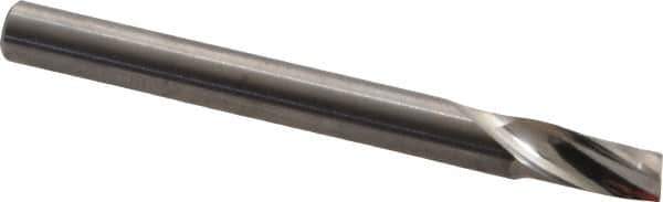 Onsrud - 3/16" Cutting Diam x 3/8" Length of Cut, 1 Flute, Upcut Spiral Router Bit - Uncoated, Right Hand Cut, Solid Carbide, 2" OAL x 3/16" Shank Diam, Single Edge, 21° Helix Angle - Top Tool & Supply