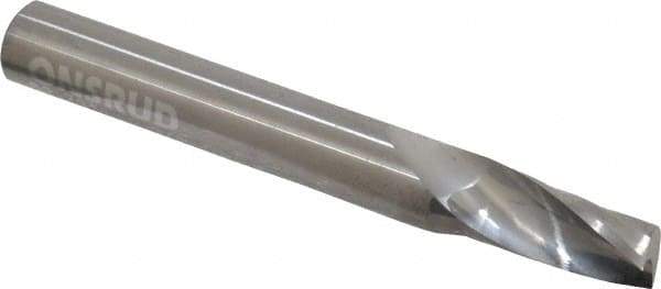 Onsrud - 3/8" Cutting Diam x 3/4" Length of Cut, 1 Flute, Upcut Spiral Router Bit - Uncoated, Right Hand Cut, Solid Carbide, 3" OAL x 3/8" Shank Diam, Single Edge, 21° Helix Angle - Top Tool & Supply