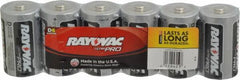 Rayovac - Size D, Alkaline, 6 Pack, Standard Battery - 1.5 Volts, Button Tab Terminal - Top Tool & Supply