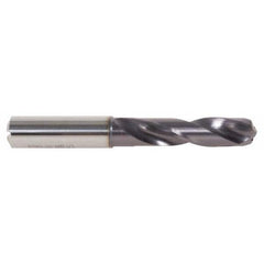 Screw Machine Length Drill Bit: 0.189″ Dia, 140 °, Solid Carbide TiAlN Finish, Right Hand Cut, Spiral Flute, Straight-Cylindrical Shank, Series R457