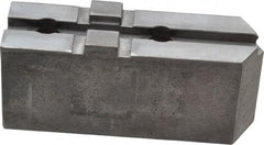 H & R Manufacturing - Tongue & Groove Attachment, Square Soft Lathe Chuck Jaw - Steel, 1-3/4" Btw Mount Hole Ctrs, 3-15/16" Long x 1-1/4" Wide x 1-5/8" High, 5/16" Groove - Top Tool & Supply