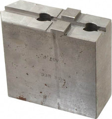 H & R Manufacturing - Tongue & Groove Attachment, Square Soft Lathe Chuck Jaw - Steel, 1-3/4" Btw Mount Hole Ctrs, 3-15/16" Long x 1-1/2" Wide x 3-3/8" High, 5/16" Groove - Top Tool & Supply