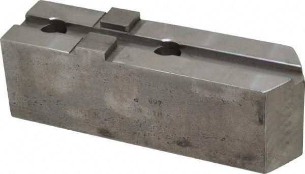 H & R Manufacturing - Tongue & Groove Attachment, Square Soft Lathe Chuck Jaw - Steel, 3" Btw Mount Hole Ctrs, 7-1/4" Long x 2" Wide x 2-5/16" High, 1/2" Groove - Top Tool & Supply