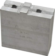 H & R Manufacturing - Tongue & Groove Attachment, Square Soft Lathe Chuck Jaw - Aluminum, 1-3/4" Btw Mount Hole Ctrs, 3-1/2" Long x 1-1/4" Wide x 3-3/8" High, 5/16" Groove - Top Tool & Supply