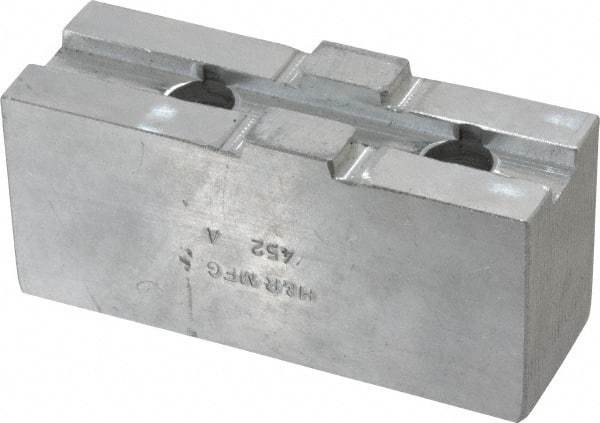 H & R Manufacturing - Tongue & Groove Attachment, Square Soft Lathe Chuck Jaw - Aluminum, 2.12" Btw Mount Hole Ctrs, 4-1/4" Long x 1-1/2" Wide x 1-7/8" High, 1/2" Groove - Top Tool & Supply