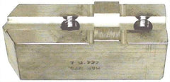 H & R Manufacturing - Tongue & Groove Attachment, Square Soft Lathe Chuck Jaw - Aluminum, 1-1/2" Btw Mount Hole Ctrs, 3-3/16" Long x 1-1/4" Wide x 1-5/8" High, 5/16" Groove - Top Tool & Supply