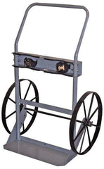 Made in USA - 1,000 Lb Capacity 47" OAH Cylinder Hand Truck - Loop Handle, Steel - Top Tool & Supply