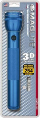 Mag-Lite - Krypton Bulb, 45 Lumens, Industrial/Tactical Flashlight - Blue Aluminum Body, 3 D Batteries Not Included - Top Tool & Supply