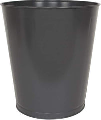 Value Collection - 28 Qt Gray Round Trash Can - Steel, 14-1/4" High - Top Tool & Supply