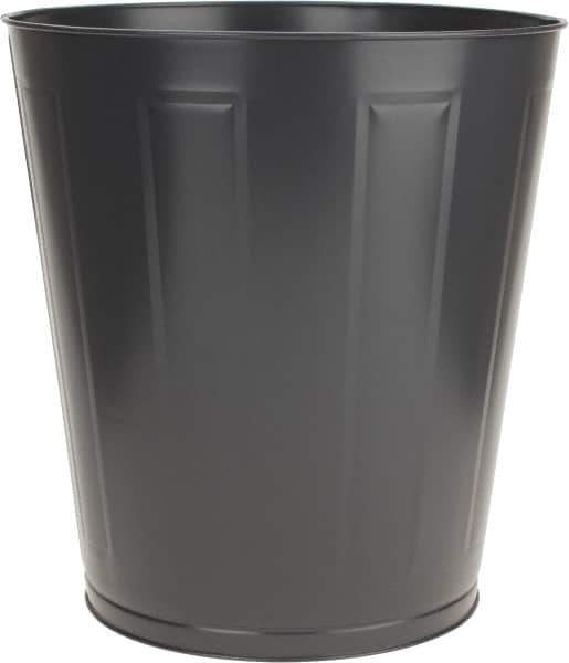 Value Collection - 46 Qt Gray Round Trash Can - Steel, 17" High - Top Tool & Supply