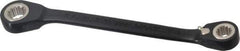 Proto - 7/32" x 9/32" 12 Point Spline Reversible Ratcheting Box Wrench - Double End, 11/16" Head Diam x 1/8" Head Thickness, 4-1/2" OAL, Steel, Black Chrome Finish - Top Tool & Supply