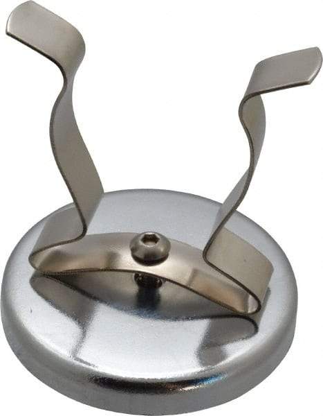 Mag-Mate - 41 Lb Max Pull Force, 2-1/2" Overall Height, 2.63" Diam, Ceramic Cup Magnet - Clamp Style, 1-7/8" Clamp Opening, Chrome Plated - Top Tool & Supply