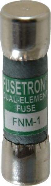 Cooper Bussmann - 250 VAC, 1 Amp, Time Delay General Purpose Fuse - Fuse Holder Mount, 1-1/2" OAL, 10 at 125 V kA Rating, 13/32" Diam - Top Tool & Supply