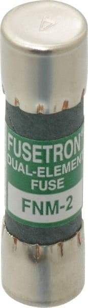 Cooper Bussmann - 250 VAC, 2 Amp, Time Delay General Purpose Fuse - Fuse Holder Mount, 1-1/2" OAL, 10 at 125 V kA Rating, 13/32" Diam - Top Tool & Supply