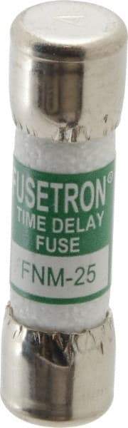 Cooper Bussmann - 250 VAC, 25 Amp, Time Delay General Purpose Fuse - Fuse Holder Mount, 1-1/2" OAL, 10 at AC kA Rating, 13/32" Diam - Top Tool & Supply