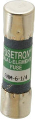 Cooper Bussmann - 250 VAC, 6.25 Amp, Time Delay General Purpose Fuse - Fuse Holder Mount, 1-1/2" OAL, 10 at 125 V kA Rating, 13/32" Diam - Top Tool & Supply