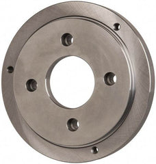 Buck Chuck Company - Adapter Back Plate for 10" Diam Self Centering Lathe Chucks - A1/A2-6 Mount, 3-1/4" Through Hole Diam, 7.858mm ID, 10" OD, 0.911" Flange Height, Steel - Top Tool & Supply