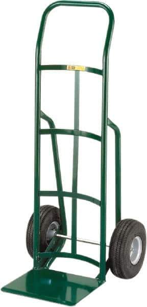 Little Giant - 800 Lb Capacity 47" OAH Hand Truck - 12 x 14" Base Plate, Continuous Handle, Steel, Full Pneumatic Wheels - Top Tool & Supply