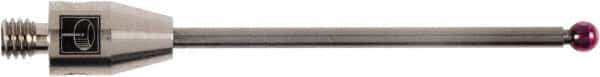 Renishaw - 0.12 Inch Ball Diameter, Carbide Stem, M4 Thread, Ruby Point Ball Tip CMM Stylus - 1.52 Inch Working Length, 0.08 Inch Stem Diameter, 1.97 Inch Overall Length - Top Tool & Supply