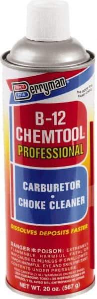 Berryman Products - Acetone Carburetor & Parts Cleaner - 20 oz Aerosol Can - Top Tool & Supply