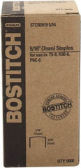 Stanley Bostitch - 1/4" Long x 7/16" Wide, 24 Gauge Crowned Construction Staple - Steel, Chisel Point - Top Tool & Supply