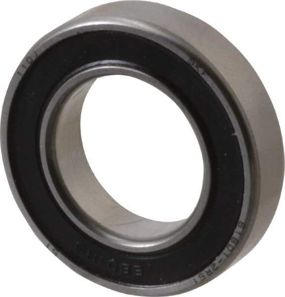 SKF - 12mm Bore Diam, 21mm OD, Double Seal Thin Section Radial Ball Bearing - 5mm Wide, 1 Row, Round Bore, 151 Lb Static Capacity, 321 Lb Dynamic Capacity - Top Tool & Supply