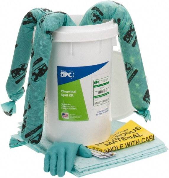 Brady SPC Sorbents - 6 Gal Capacity Hazardous Materials Spill Kit - 6.5 Gal Bucket - Top Tool & Supply