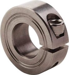 Climax Metal Products - 24mm Bore, Stainless Steel, One Piece Clamp Collar - 1-7/8" Outside Diam - Top Tool & Supply