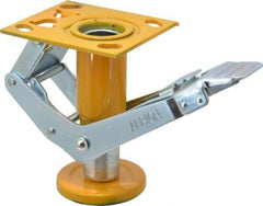 Albion - 7-1/4" Mounting Height, Position Floor Lock for 6" Diam Caster Wheels - 1-1/2" Retracted Clearance - Top Tool & Supply