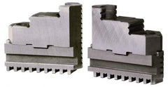 Gibraltar - 6" Max Chuck Diam Compatibility, Steel Tongue & Groove Hard Lathe Top Jaws - 6" Min Chuck Diam Compatibility - Top Tool & Supply