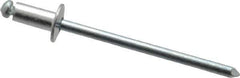 RivetKing - Size 42 Dome Head Aluminum Open End Blind Rivet - Steel Mandrel, 0.063" to 1/8" Grip, 1/4" Head Diam, 0.129" to 0.133" Hole Diam, 0.275" Length Under Head, 1/8" Body Diam - Top Tool & Supply