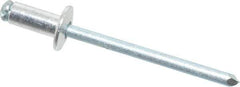 RivetKing - Size 53 Dome Head Aluminum Open End Blind Rivet - Steel Mandrel, 0.126" to 0.187" Grip, 0.312" Head Diam, 0.16" to 0.164" Hole Diam, 0.362" Length Under Head, 5/32" Body Diam - Top Tool & Supply