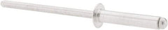 RivetKing - Size 48 Dome Head Aluminum Open End Blind Rivet - Aluminum Mandrel, 0.376" to 1/2" Grip, 1/4" Head Diam, 0.129" to 0.133" Hole Diam, 0.65" Length Under Head, 1/8" Body Diam - Top Tool & Supply