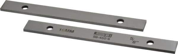 SPI - 6" Long x 5/8" High x 1/8" Thick, Steel Parallel - Sold as Matched Pair - Top Tool & Supply