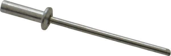 RivetKing - Size 44 Dome Head Aluminum Closed End Sealing Blind Rivet - Aluminum Mandrel, 0.188" to 1/4" Grip, 1/4" Head Diam, 0.129" to 0.133" Hole Diam, 0.485" Length Under Head, 1/8" Body Diam - Top Tool & Supply