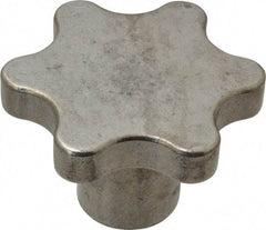 Made in USA - 3" Head Diam, 6 Point Scalloped Knob - Steel - Top Tool & Supply